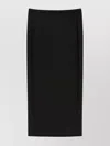 Max Mara Charm High-waisted Skirt With Back Slit In Black