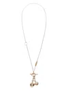 Max Mara Long Necklace With Pendants In Gold