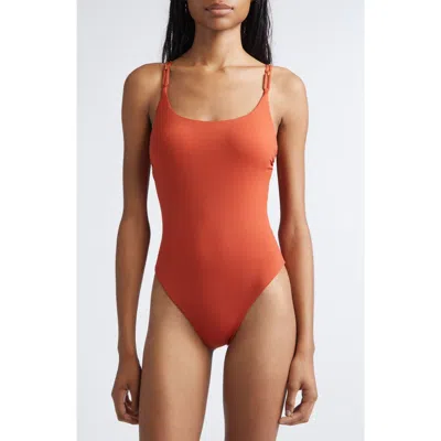 Max Mara Chcarezza One-piece Swimsuit In Orange