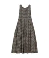 Max Mara Check Cotton Dress In Black