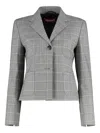 Max Mara Studio Manto Single-breasted Two-button Jacket In Gray
