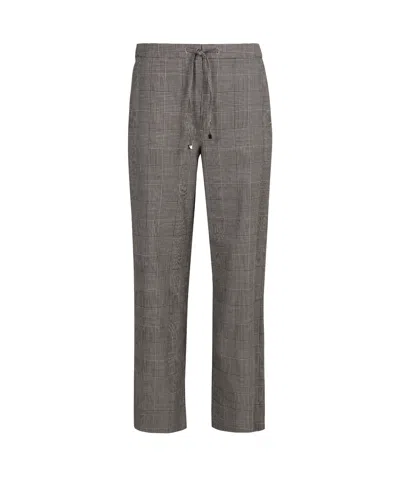 Max Mara Checked Trousers In Gray