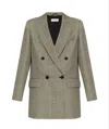 Max Mara Checkered Double-breasted Jacket