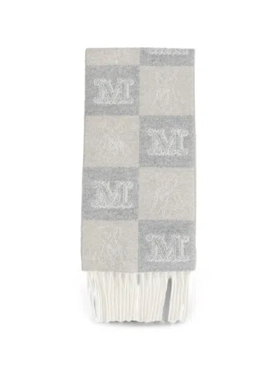 Max Mara Checkered Monogram Scarf In Multi