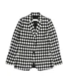 Max Mara Checkered Suit Jacket In Black