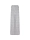 Max Mara Check-pattern Trousers In Gray