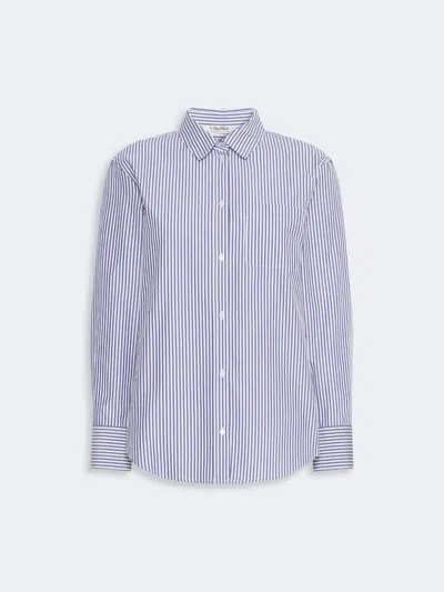 Max Mara Chemise Classique En Coton In Blue