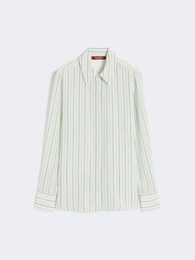 Max Mara Chemise En Crêpe De Chine Imprimé In Green
