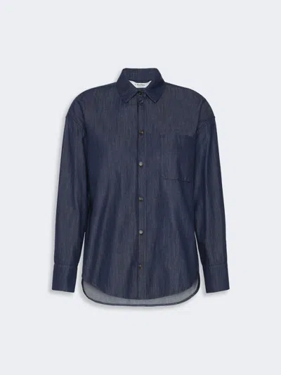 Max Mara Chemise En Denim De Coton In Blue