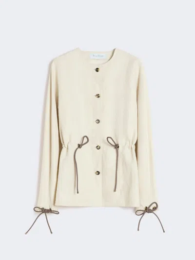 Max Mara Chemise En Lin Et Soie In Metallic