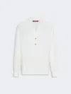 Max Mara Studio Long-sleeve Silk Polo In White