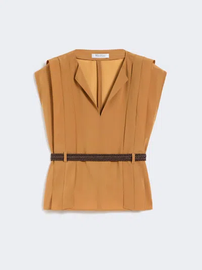 Max Mara Chemisier À Volants En Cady In Multi