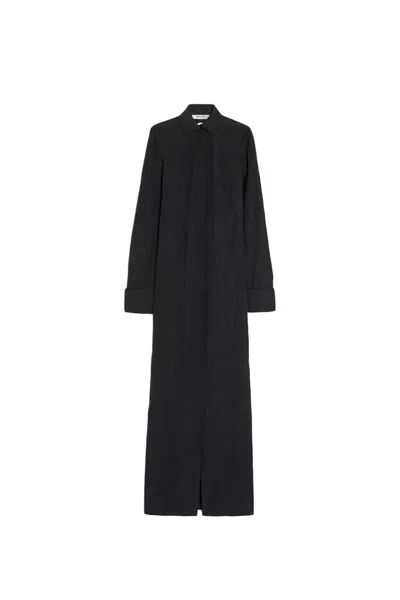 MAX MARA BLACK POPLIN ROVIGO SHIRT DRESS