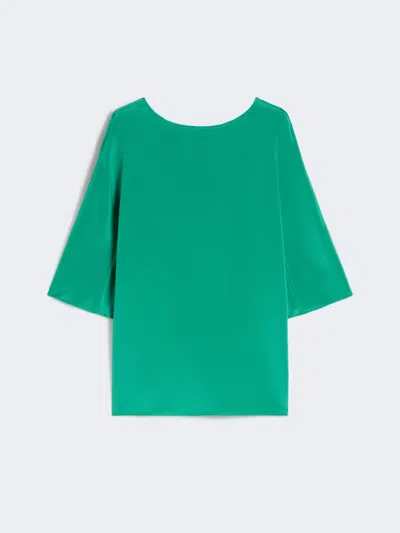 Max Mara Chemisier En Crêpe De Chine De Soie In Green