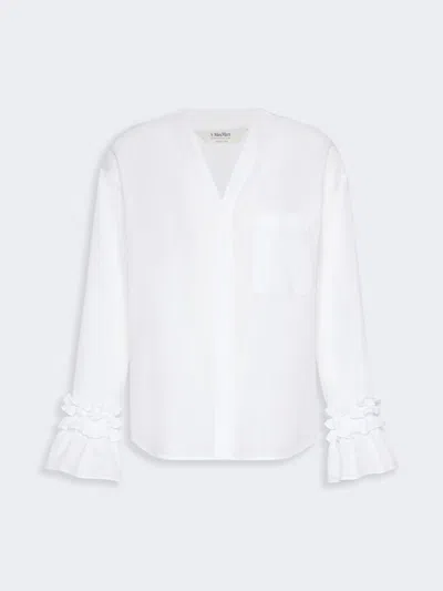 Max Mara Chemisier En Mousseline De Coton In White