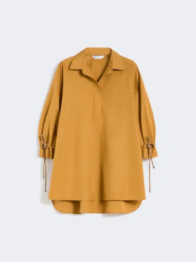 Max Mara Chemisier En Popeline De Coton In Orange