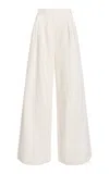 Max Mara Chenzia Cotton-jersey Trousers In White