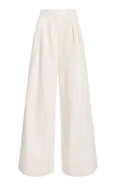 Max Mara Chenzia Cotton-jersey Trousers In White