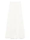 Max Mara High-waisted Wide-leg Trouser Side Pockets In Weiss