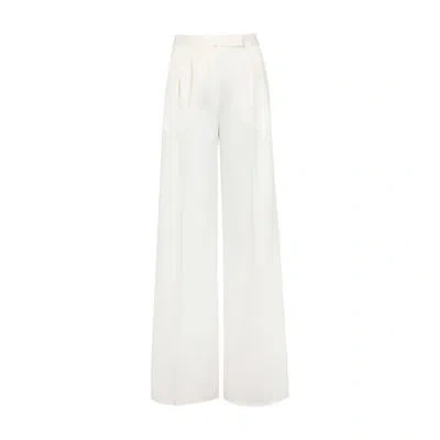 Max Mara Chenzia Wide-leg Pants In White