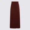 Max Mara Cherry Cashmere Zattera Skirt In Brown