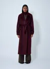 Max Mara Albata Belted Wool Coat In Red