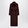 Max Mara Cherrycolored Alpaca And Wool Coat In Brown