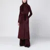 Max Mara Cherry-colored Sleeveless Coat In Alpaca And Wool In Burgundy