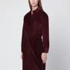 Max Mara Cherry-colored Velvet Shirt-body In Burgundy