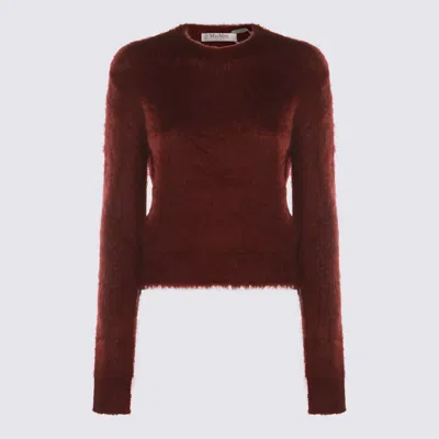 Max Mara Cherry Wool Adatti1234 Knitwear In Burgundy