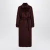 Max Mara Cherrycolored Alpaca And Wool Coat In Burgundy