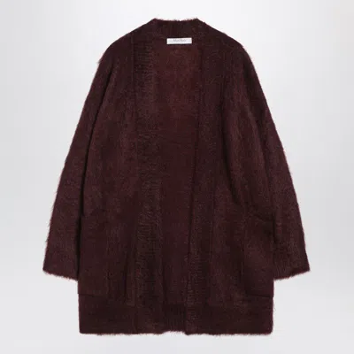 MAX MARA MAX MARA CHERRYCOLORED SHAVED MOHAIR CARDIGAN