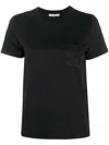 Max Mara Papaia Logo Cotton T-shirt In Black