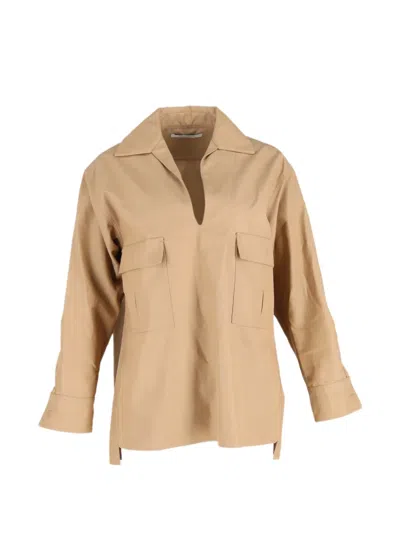 Pre-owned Max Mara Chest-pocket Shirt In Brown