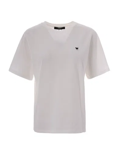 Max Mara Chic Knit T-shirt For Women In Bianco Ottico