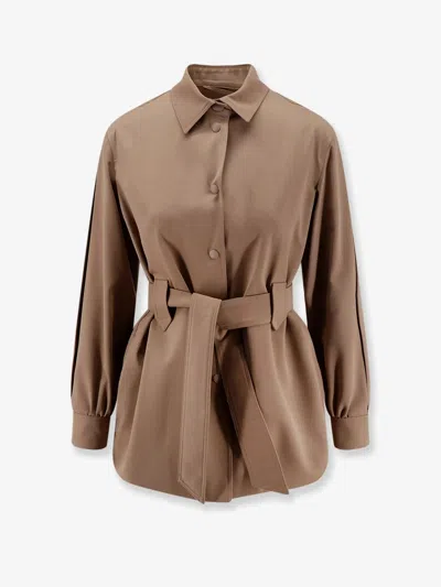 Max Mara Chic Mini Wool Shoes For Spring/summer 2026 In Hazelnut