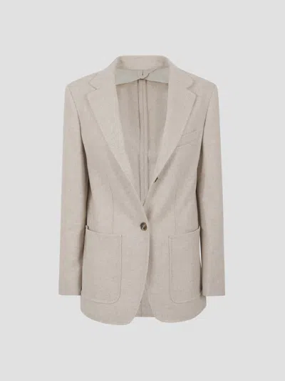 Max Mara Chic Oversized Jacket In Beige