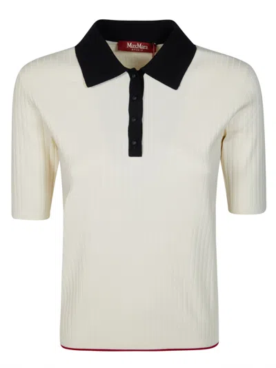 Max Mara Chic Polo Sweater For Women In White