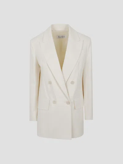 Max Mara Chic Suez Jacket In White