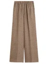 Max Mara Vischio Printed Silk Satin Wide-leg Pants In Brown