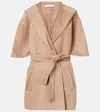 Max Mara Chiffon Suede Wrap Coat