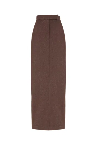 MAX MARA CHOCOLATE DENIM SKIRT
