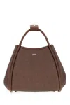 Max Mara Woven Marine Top-handle Bag In Marronescuro