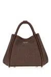 Max Mara Woven Marine Top-handle Bag In Marronescuro