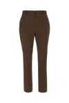 Max Mara Brown High-waisted Trousers In Caffe