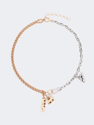 Max Mara Choker Necklace With Charms In Gold