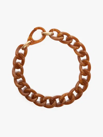 Max Mara Chunky Chain Necklace In Brown
