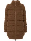 Max Mara Camel Wool And Cashmere Wadding Down Jacket In Brown