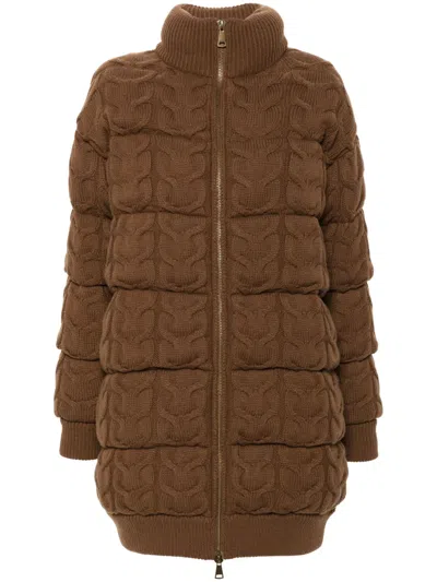 MAX MARA CHUNKY-KNIT PADDED COAT