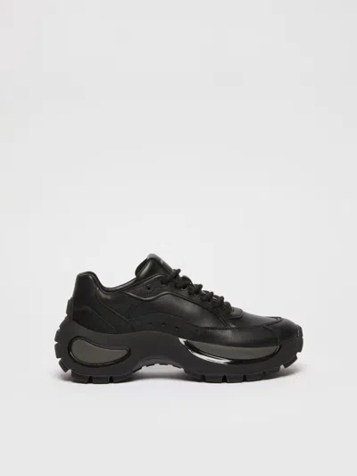 Max Mara Chunky-sole Leather Sneakers In Black